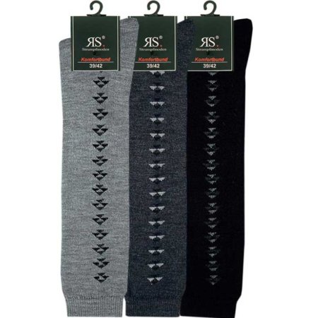 3 pairs of thermo knee socks without cutting elastic waistband 39-42
