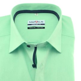 MARVELIS Chambray COMFORT FIT camisa para hombres mangas largas 41-42 (L)