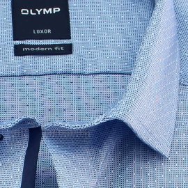 OLYMP LUXOR Men`s Shirt MODERN FIT checked extra short sleeve 58cm