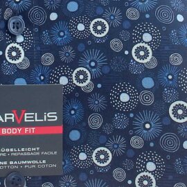 MARVELIS chemise pour homme BODY FIT élégante imprimée à manches courtes