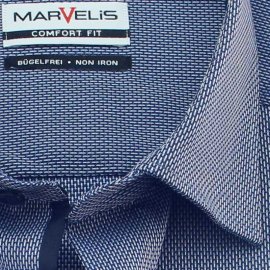 MARVELIS Hemd COMFORT FIT sommer jacquard halbarm