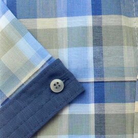 MARVELIS Casual chemise pour homme carreau à manches courtes