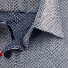 MARVELIS Hemd BODY FIT structure Jacquard Langarm