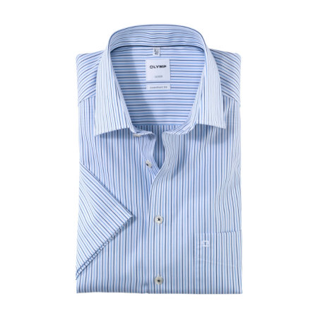 OLYMP LUXOR Men`s Shirt comfort fit stripe short sleeve