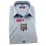 MARVELIS BODY FIT diamante VICHY camisa para hombres mangas cortas