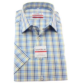 MARVELIS MODERN FIT a cuadro camisa para hombres mangas...