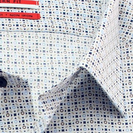 MARVELIS chemise pour homme MODERN FIT print à manches courtes