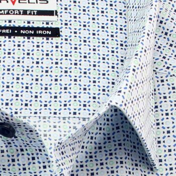 MARVELIS Hemd COMFORT FIT modischer Druck langarm