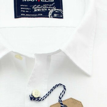 MARVELIS Chambray camisa para hombres CASUAL mangas cortas