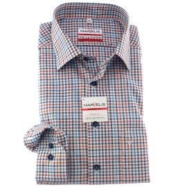MARVELIS a cuadro camisa para hombres MODERN FIT mangas...