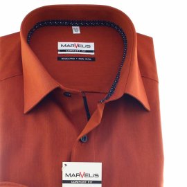 MARVELIS Chambray COMFORT FIT camisa para hombres mangas...