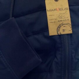 MARVELIS Steppjacke mit Reißverschluss und Kapuze