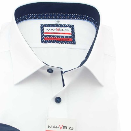 MARVELIS chemise pour homme MODERN FIT à manches longues sumplémentaires (69cm)