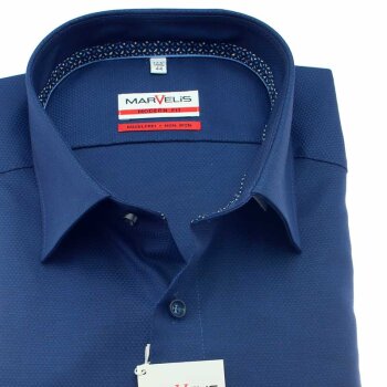Marvelis Hemd Modern Fit Weiss 4700.69.00 Extra Langer Arm 69 Cm