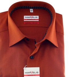 MARVELIS Chambray MODERN FIT camisa para hombres mangas...