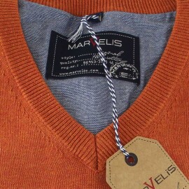 MARVELIS pullover with V-Neck, longsleeve