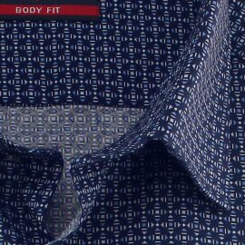 MARVELIS Hemd BODY FIT modischer Druck langarm