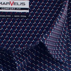 MARVELIS Hemd COMFORT FIT modischer Druck langarm
