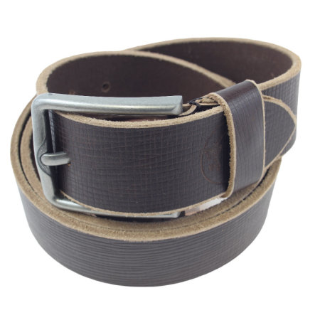 Cinturón de hombre (se puede acortar) de cuero genuino de 40 mm, hebilla con aspecto de plata envejecida