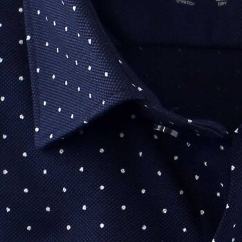 MARVELIS Jerseyhemd BODY FIT pique print EASY TO WEAR langarm