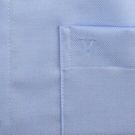 MARVELIS Hemd MODERN FIT uni blau FEINTWILL mit...