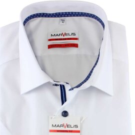 MARVELIS Hemd MODERN FIT uni halbarm