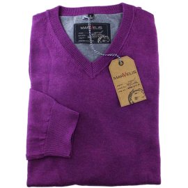 Pullover, V-Ausschnitt, Marke MARVELIS, reine Baumwolle