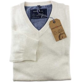 Pullover, V-Ausschnitt, Marke MARVELIS, reine Baumwolle