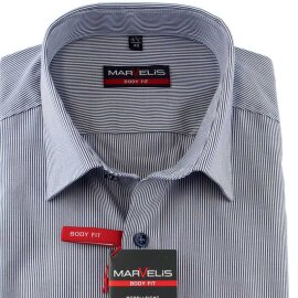 MARVELIS Hemd BODY FIT fineliner langarm
