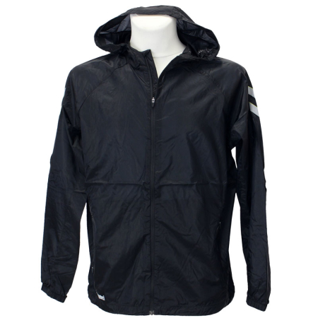 Jacket from the brand HUMMEL - Tech Move ultra light - with a semi-transparent, sporty look, with a hood, black