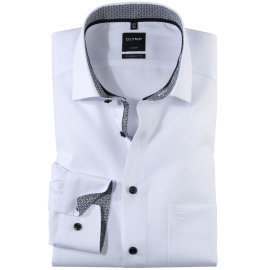 OLYMP LUXOR modern fit uni camisa para hombres mangas largas