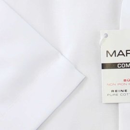 MARVELIS Hemd COMFORT FIT uni halbarm mit Kontrast