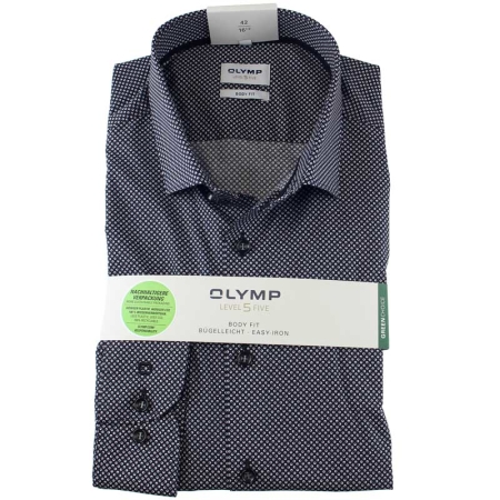 OLYMP Shirt Level Five BODY FIT modern print long sleeve