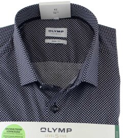OLYMP Hemd Level Five BODY FIT modischer Druck langarm