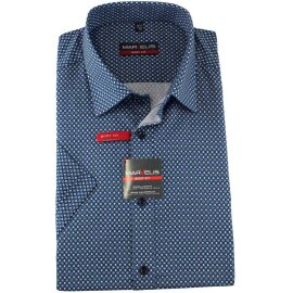 MARVELIS BODY FIT elegante impreso camisa para hombres mangas cortas