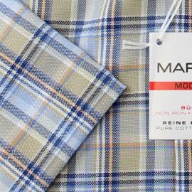 MARVELIS MODERN FIT a cuadro camisa para hombres mangas cortas