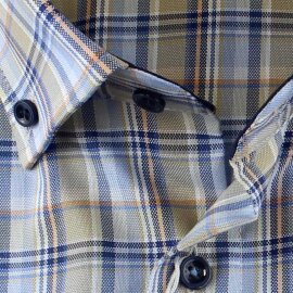 MARVELIS MODERN FIT a cuadro camisa para hombres mangas cortas