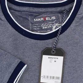 MARVELIS T-Shirt MODERN FIT blau mit Rund-Ausschnitt