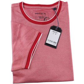 MARVELIS T-Shirt MODERN FIT rot mit Rund-Ausschnitt