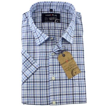 MARVELIS Casual chemise pour homme carreau à manches courtes