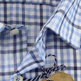 MARVELIS Casual chemise pour homme carreau à manches courtes