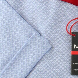 MARVELIS Hemd BODY FIT diamant jacquard halbarm