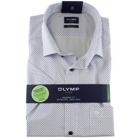 OLYMP LUXOR MODERN FIT print camisa para hombres mangas cortas