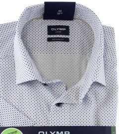 OLYMP LUXOR Men`s Shirt MODERN FIT print short sleeve