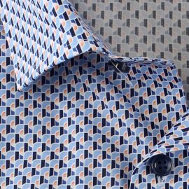 OLYMP LUXOR chemise pour homme MODERN FIT print à manches courtes