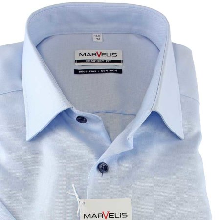 MARVELIS jacquard camisa para hombres COMFORT FIT mangas cortas