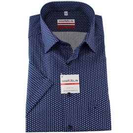 MARVELIS Men`s Shirt MODERN FIT print short sleeve