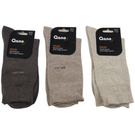 3 Pairs Qano – “RELAX” mens socks with...