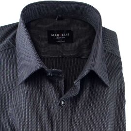 MARVELIS Hemd BODY FIT Diamant Jacquard langarm