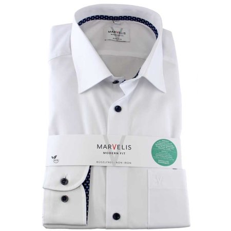 MARVELIS Men`s Shirt MODERN FIT uni long sleeve